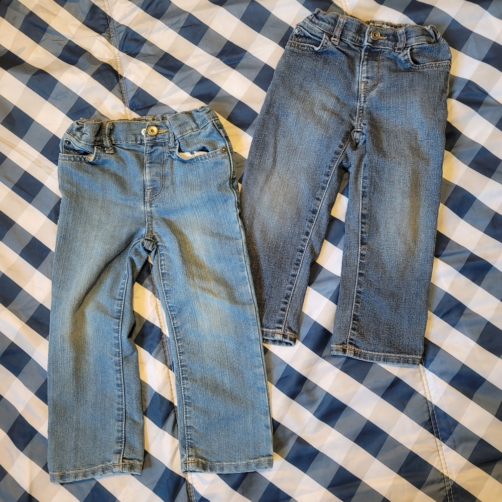 The Children's Place Kids Denim Jeans - Light and Dark Blue